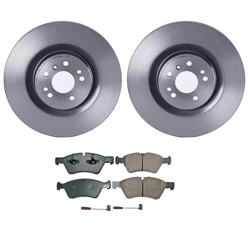 Mercedes Disc Brake Pad and Rotor Kit - Front (350mm) (Ceramic) (EURO) 164420262064 - Akebono Euro Ultra-Premium 4116145KIT